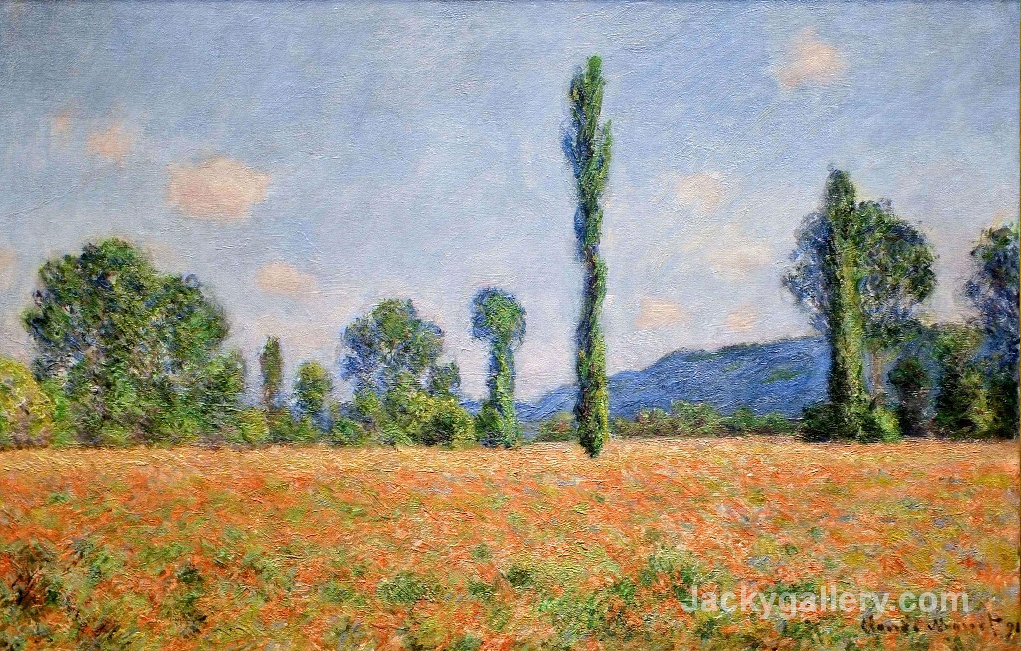 Poppy Field in Giverny II by Claude Monet paintings reproduction - Click Image to Close